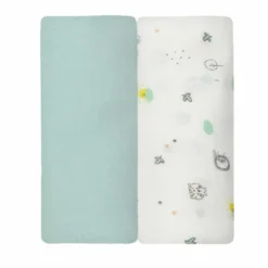 Lot de 2 langes verde 70x70 cm