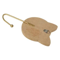 Lot de 3 patères bois chat naturel