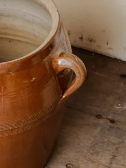 Lot de 2 pots en céramique marron n°1017