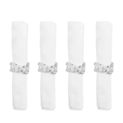 Lot de 4 ronds de serviettes bracelets