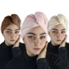 Lot de 3 serviettes microfibres turban