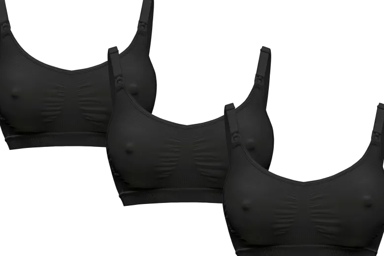 Lot de 3 soutiens-gorge allaitement noir - xl