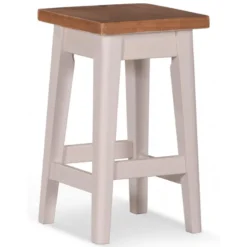 Lot de 2 tabourets bois blanc - bréanna