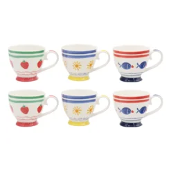 Lot de 6 tasses avec pied