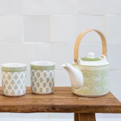 Lot de 2 tasses et 1 théière avec infuseur, soliman