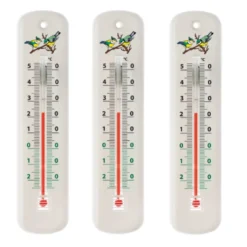 Lot de 3 thermomètres traditionnels blan