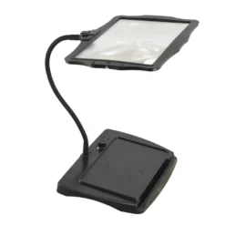 Loupe lumineuse sur pied lentille reversible 3x 48 led rechargeable