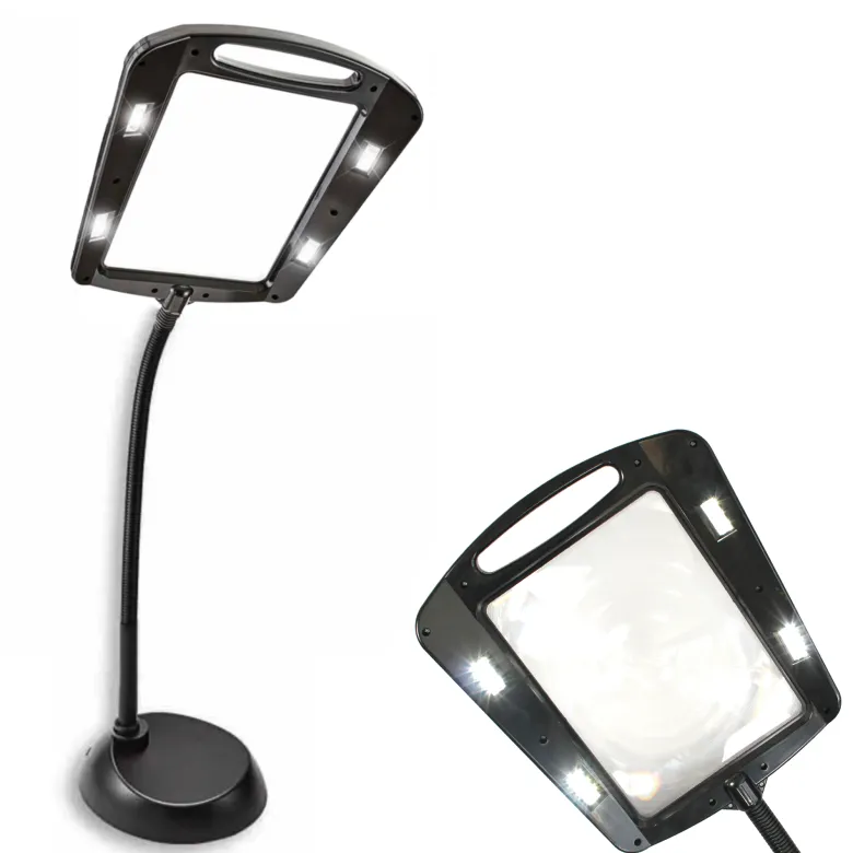 Loupe sur pied lumineuse x5 12 led flexible 100 cm 25,5 x 19 cm
