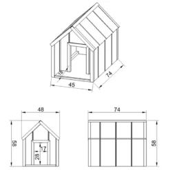 Lp smartside niche pour chien - 48 x 74 x h58 cm, taille s