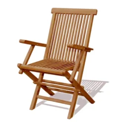 Lubok salon de jardin teck huilé 6 pers - table ovale 4 chaises 2 fauteuils