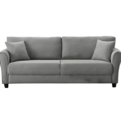 Lucerne canapé 4 places en tissu gris clair