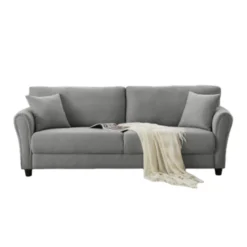 Lucerne canapé 4 places en tissu gris clair