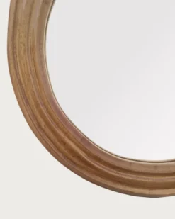 Lucky - miroir mural en bois massif de manguier 60x60 cm