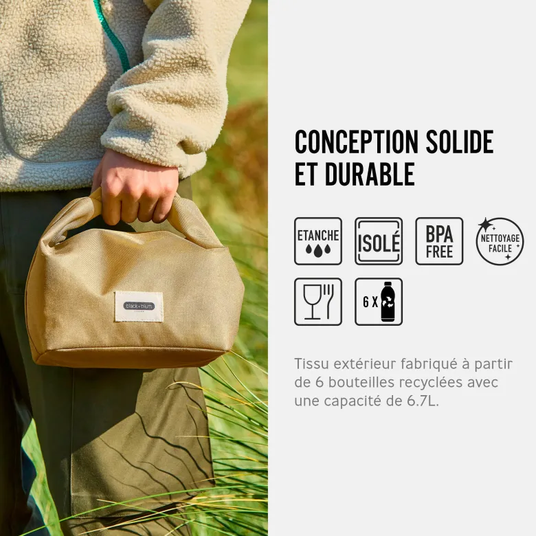 Lunch bag isotherme-beige-6,7l-étanche-eco-responsable Beige