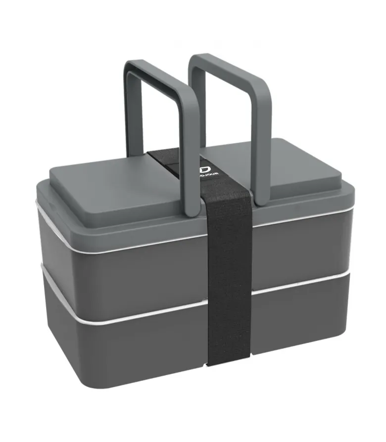 Lunchbox avec poignées - gris