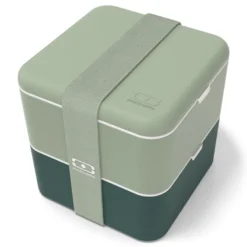 Lunch box carrée 2x850ml vert