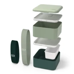 Lunch box carrée 2x850ml vert