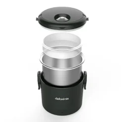 Lunch box chauffant noir DETOXIMIX MEAL