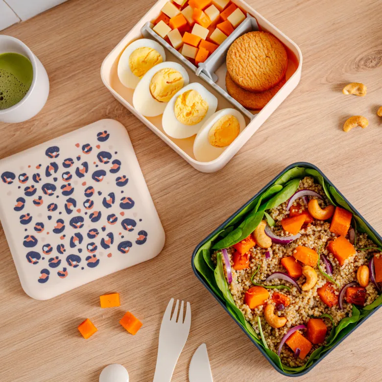 Lunch box compartimentée 1l léopard