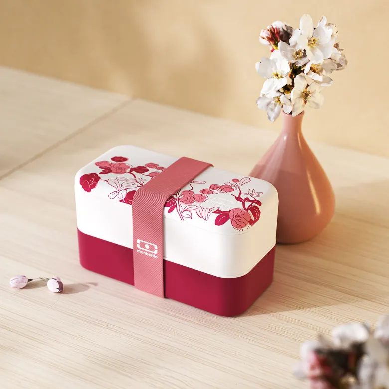 Lunch box rectangulaire 2x500ml magnolia