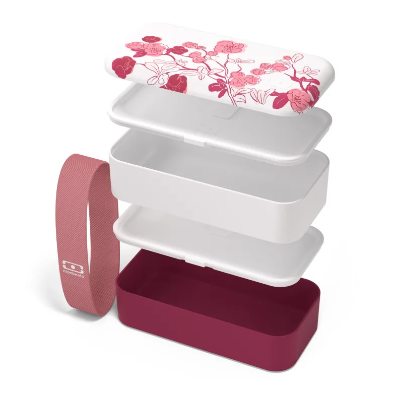 Lunch box rectangulaire 2x500ml magnolia