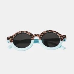 Lunettes de soleil bebe categorie 4 leopard bleu hop'pop