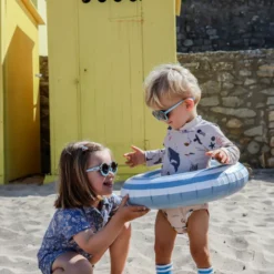 Lunettes de soleil bebe categorie 4 leopard bleu hop'pop