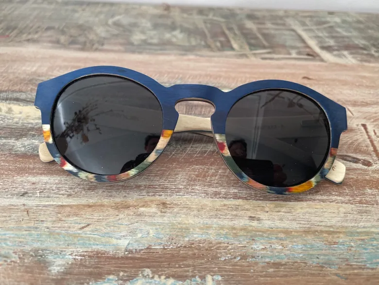 Lunettes femme bois clapton bleu