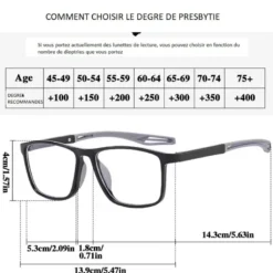 Lunettes loupes noir-orange 3.5