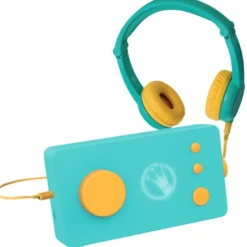 Lunii - pack voyage ma fabrique à histoires verte et son casque audio assorti