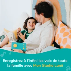 Lunii - pack voyage ma fabrique à histoires verte et son casque audio assorti