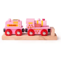 Machine à chemin de fer en bois rose 123