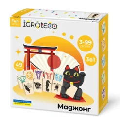 Mahjong jeu en bois 49 pcs