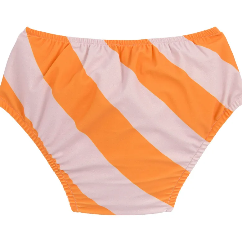 Maillot de bain anti-fuite rayures orange (13-24 mois)