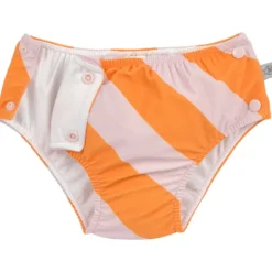Maillot de bain anti-fuite rayures orange (13-24 mois)