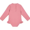Maillot de bain manches longues 1 pièce à volants dreamy pink (3-4 ans)