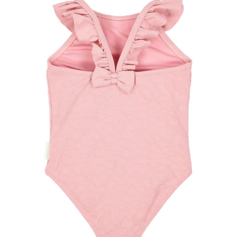 Maillot de bain 1 pièce à volants dreamy pink rose (3-4 ans)