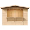 Maison de jardin en bois, étal de marché en bois h232x336x263 cm 6m2 - beige