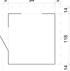 Maison en bois pour enfants avec plancher - 112x146xh152cm-1.1m2