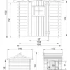 Maison en bois pour enfants sans plancher- 112x146xh152cm-1.1m2