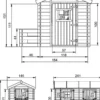 Maison en bois pour enfants - 146x241xh151cm-2.63m2