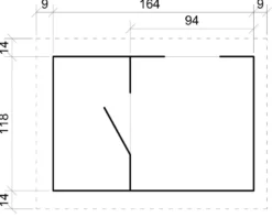Maison en bois pour enfants - 182x146xh205cm-1.1m2