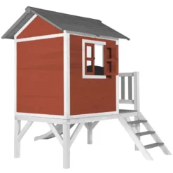 Maisonnette blanche sur pilotis lodge x