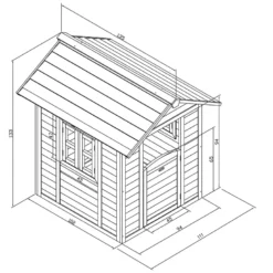 Maisonnette en bois bleue sunny lodge
