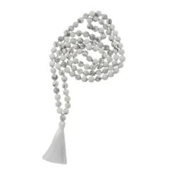 Mala en howlite blanche 108 perles