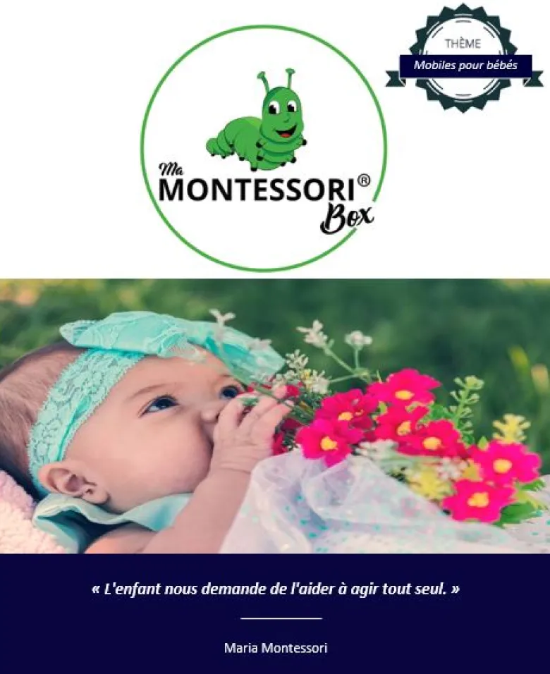 Mamontessoribox mobiles pour bébés bleu