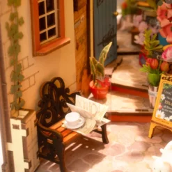 Maquette serre-livres rue fleurie