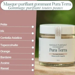 Masque bio purifiant gommant pura terra