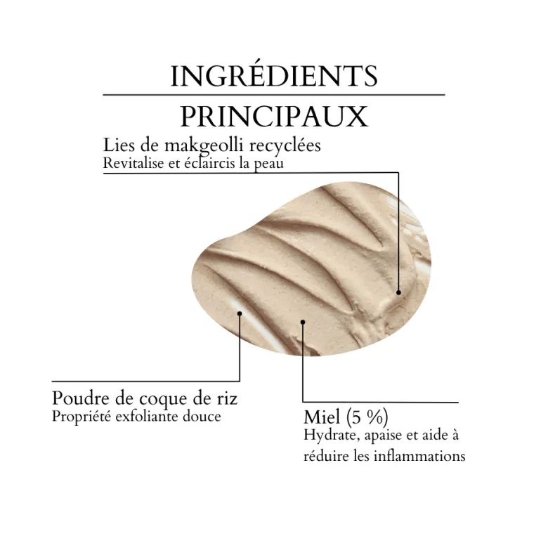 Masque éclat : riz + miel 150ml