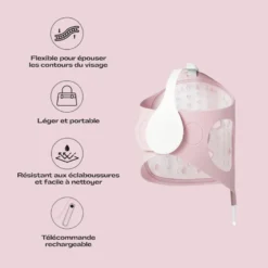 Masque de luminothérapie avancée visage led Glow Lola Rose